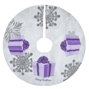 Lila Weihnachtsgeschenk Treppenhaus Polyester Weihnachtsbaumdecke