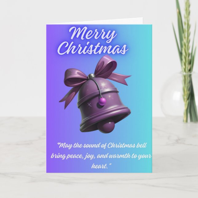 "Lila Weihnachtsgrußkarte Feiertagskarte (Vorderseite)