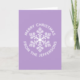 Lila Weihnachtskarte Feiertagskarte