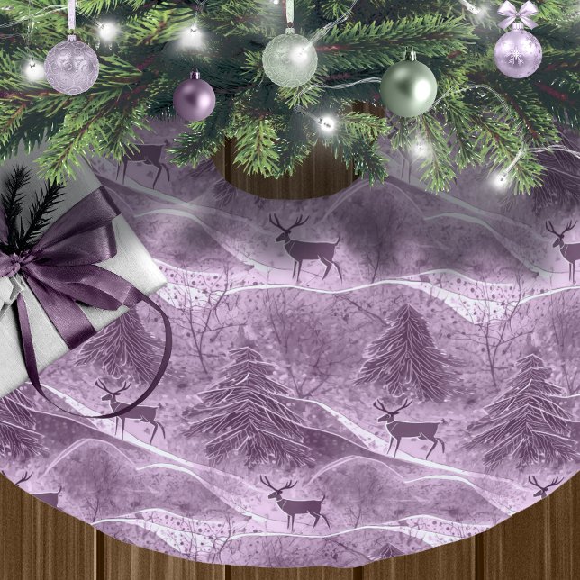 Lila Weihnachtsmuster#13 ID1009 Polyester Weihnachtsbaumdecke (Von Creator hochgeladen)