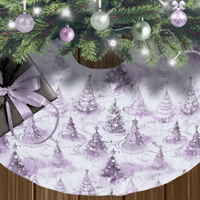 Lila Weihnachtsmuster#3 ID1009 Polyester Weihnachtsbaumdecke (Von Creator hochgeladen)
