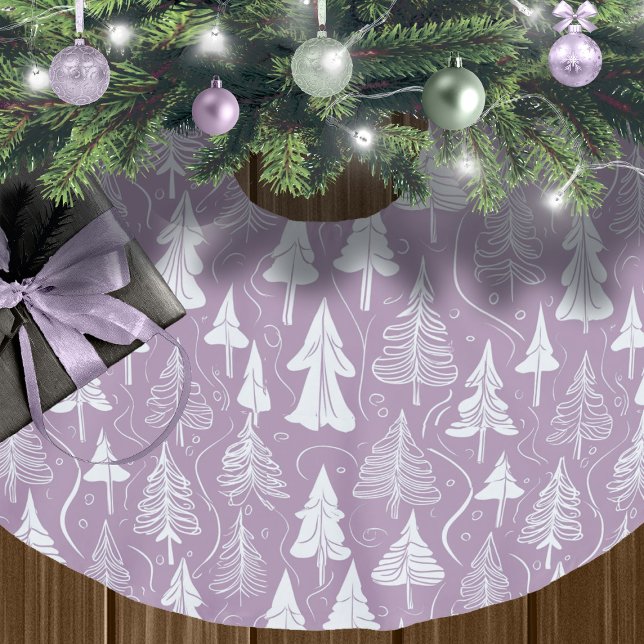 Lila Weihnachtsmuster#6 ID1009 Polyester Weihnachtsbaumdecke (Von Creator hochgeladen)