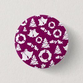 Lila Weihnachtsmuster Button