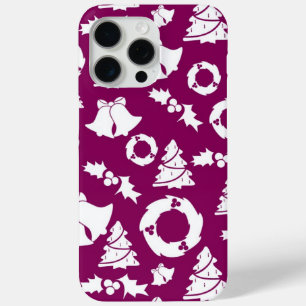 Lila Weihnachtsmuster Case-Mate iPhone Hülle