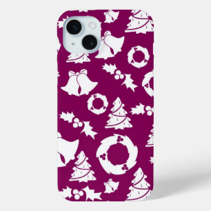 Lila Weihnachtsmuster Case-Mate iPhone Hülle