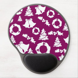 Lila Weihnachtsmuster Gel Mousepad