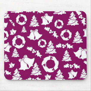 Lila Weihnachtsmuster Mousepad
