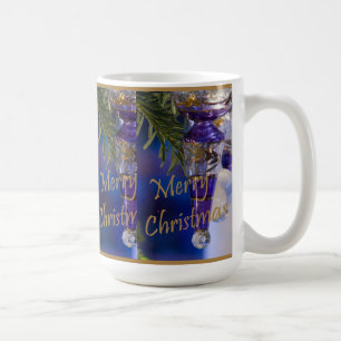 Lila Weihnachtsschmuck Tasse