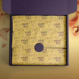 Lila Weihnachtstypografie Seidenpapier