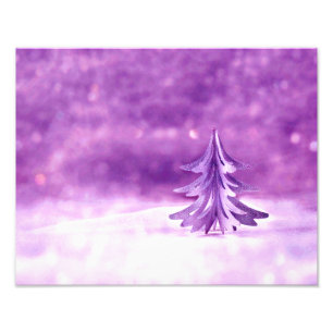 Lila Weihnachtswonderland Fotodruck