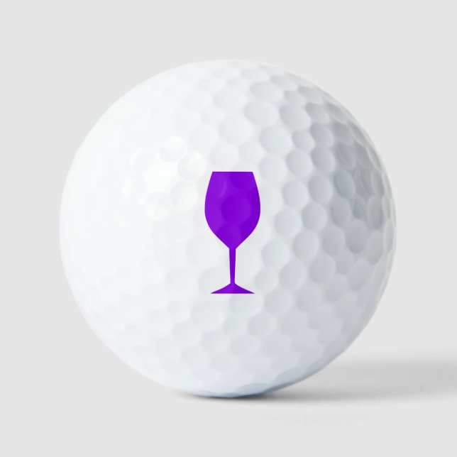 Lila Weinglas Golfball (Vorderseite)