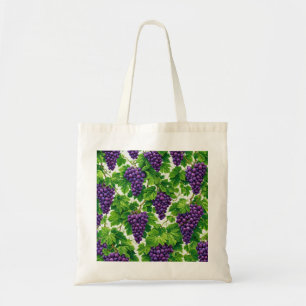Lila-Weintraubenranke Botanisches Muster Tragetasche