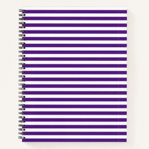 Lila-Weiß gestreiftes Notizbuch