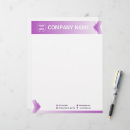 Lila-weiß-modern Beruflich Briefbogen