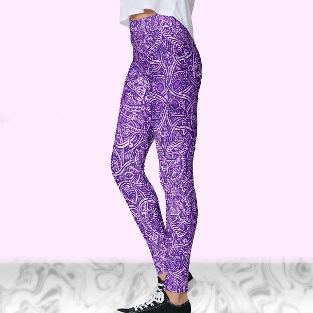 Lila-weiß, modern und stilvoll eingerichtet leggings (Von Creator hochgeladen)