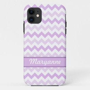 Lila & weiß Zickzack personalisiertes iPhone 5 Fal Case-Mate iPhone Hülle
