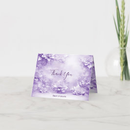 Lila weiße Blume Danke Karte