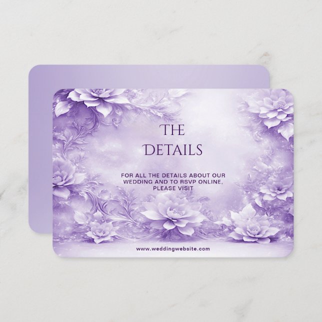 Lila weiße Blume - Detailkarte Begleitkarte (Vorne/Hinten)