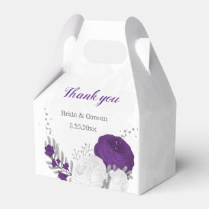 lila weiße Blume Geschenkschachtel