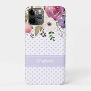 Lila weiße Blume Personalisiert Case-Mate iPhone Hülle