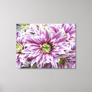 Lila weiße Blumen-Kunst-Gewohnheits-Leinwand Leinwanddruck
