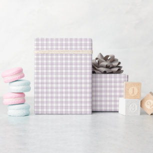 Lila Weiße Doppelte Streifen Baby-Party Geschenkpapier