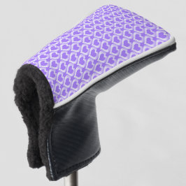 Lila Weiße Herzen Muster Golf Headcover