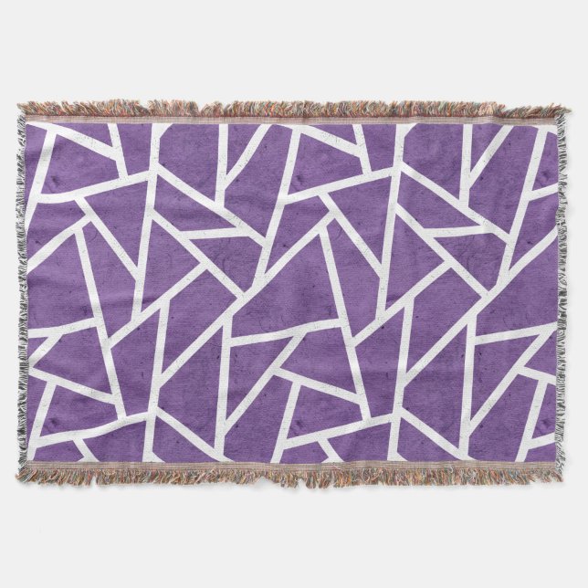 Lila-weiße Mosaikmuster Decke (Vorderseite)