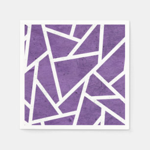 Lila-weiße Mosaikmuster Serviette