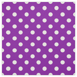 Lila weiße Polka Dots Textil Stoff
