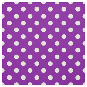 Lila weiße Polka Dots Textil Stoff