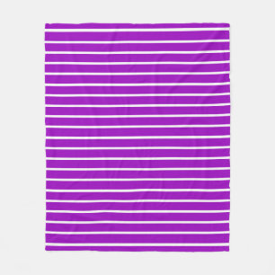 Lila-weiße Streifen-Design Fleecedecke