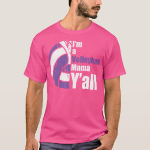 Lila Weiße Volleyball Mama Funny Mütter Sport F T-Shirt
