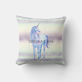 Lila weißer Einhorn-Traum Kissen