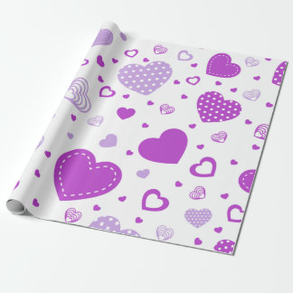 Lila weißer Hintergrund Geschenkpapier