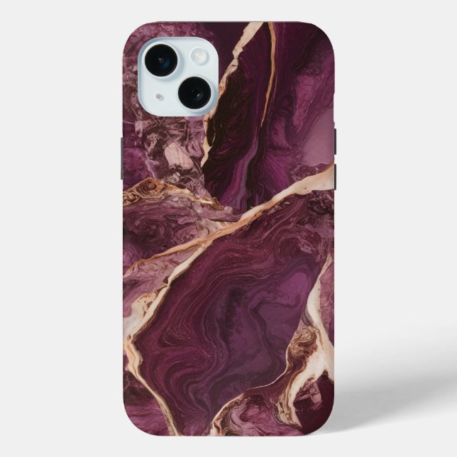 Lila-weißer Marmor Case-Mate iPhone Hülle (Rückseite)