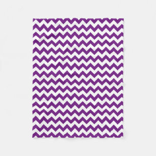 Lila weißer Zickzack Stripes Zickzack Muster Fleecedecke