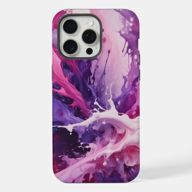 Lila weißes Gehäuse iPhone Hülle (Rückseite)