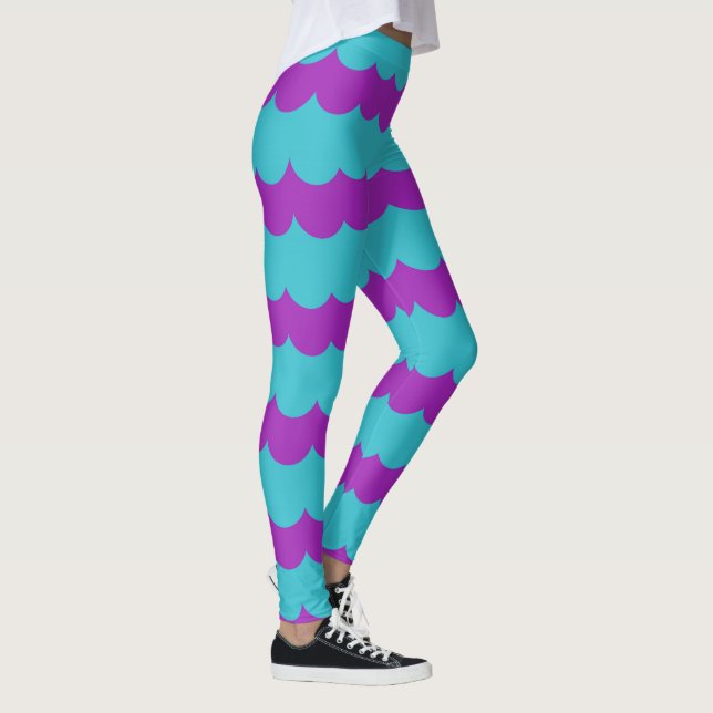Lila Wellen - Leggings (Rechts)