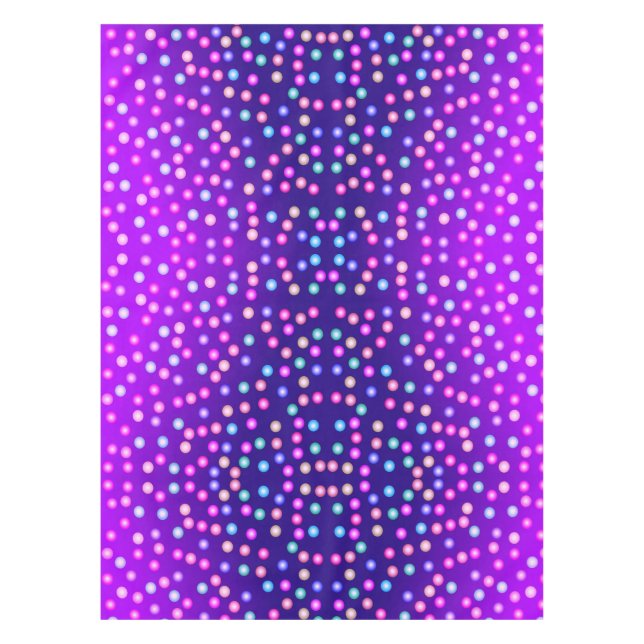 Lila Wellenpunkte Tischdecke (Vorderseite)