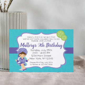 Lila Wellness-Center Einladung zum Geburtstag, brü