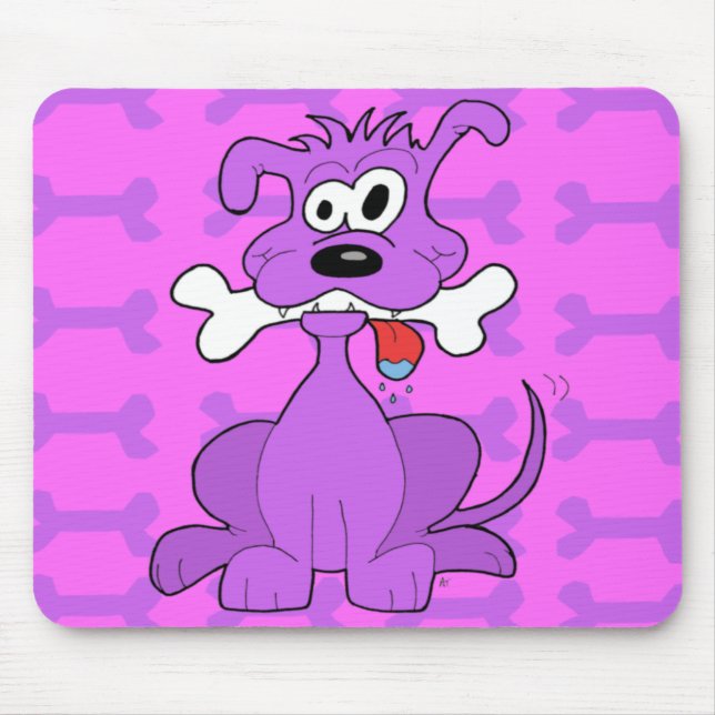 Lila Welpe Mousepad (horizontal) (Vorne)