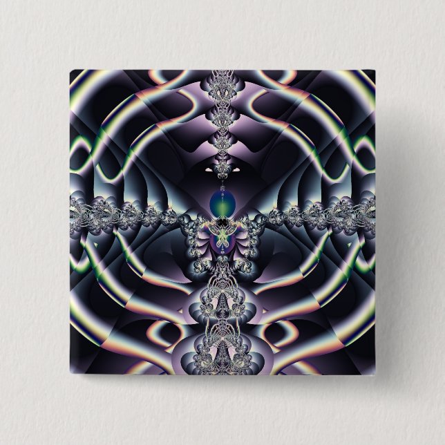 Lila Welt Button (Vorderseite)