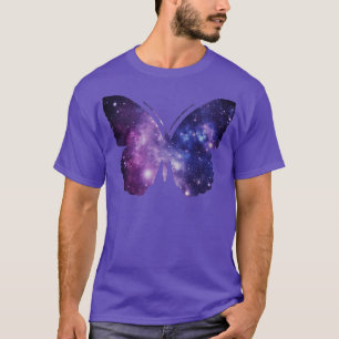 Lila Weltraumschmetterlinge T-Shirt