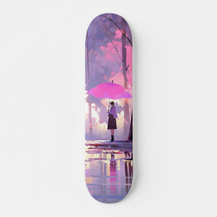 Lila Wetter Anime Impressionismus Skateboard