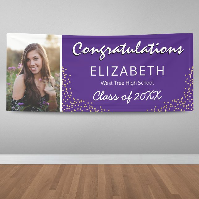 Lila White 2023 Graduation Party Banner (Von Creator hochgeladen)