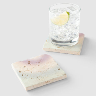 Lila White Blue Gefärbte Krawatte Steinuntersetzer