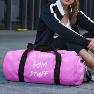 Lila-White-Modern-Gym Duffle Bag