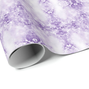 Lila Whitepaper über Blume Geschenkpapier