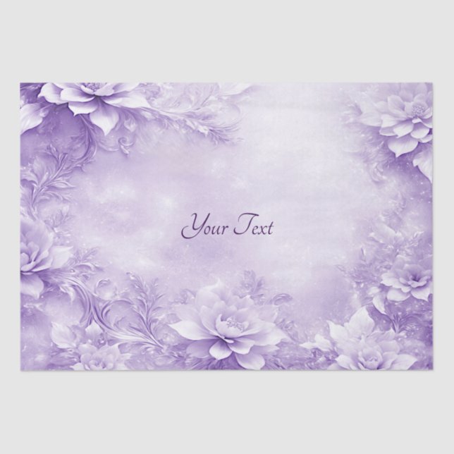 Lila Whitepaper über Blume Seidenpapier (Vorderseite)
